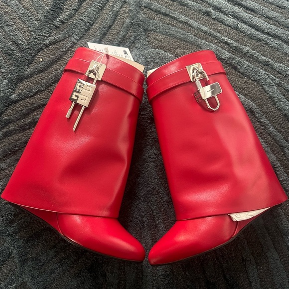 Givenchy Red Ankle Boots - Picture 5 of 6